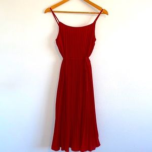 Red Pleated H&M Dress
